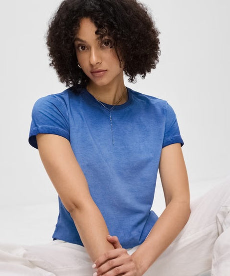 Solids Electric Blue Women T-Shirts