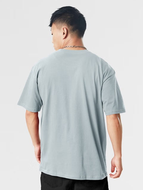 Solids Pearl Grey Oversized T-Shirts