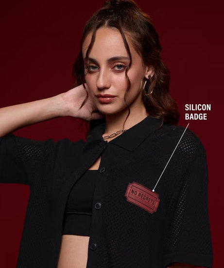 Open Knit No Regrets Women Shirts