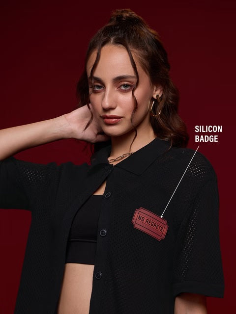 Open Knit No Regrets Women Shirts