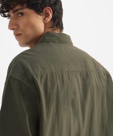 Textured Indie Olive Holiday Shirts