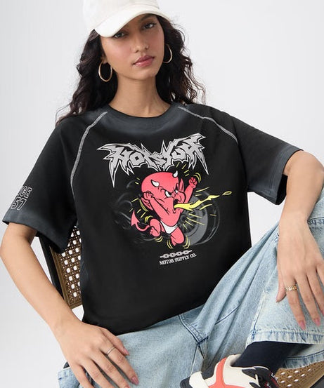Hot Stuff Little Devil Women Oversized T-Shirts