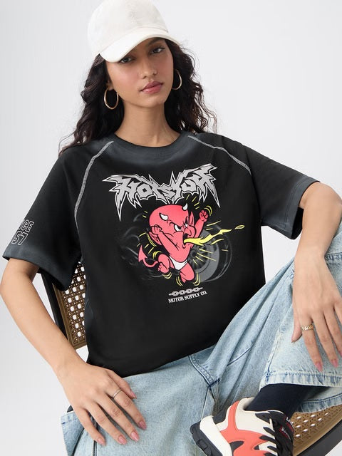 Hot Stuff Little Devil Women Oversized T-Shirts