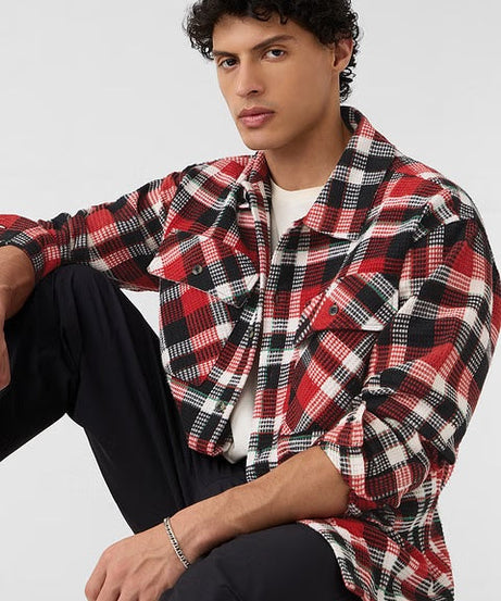 Plaid Volcano Men Shackets