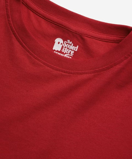 Solids Rouge Red Women Oversized T-Shirts