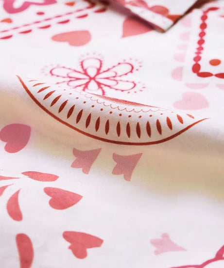 Hello Kitty Paisley Blush Women Boyfriend Shirts