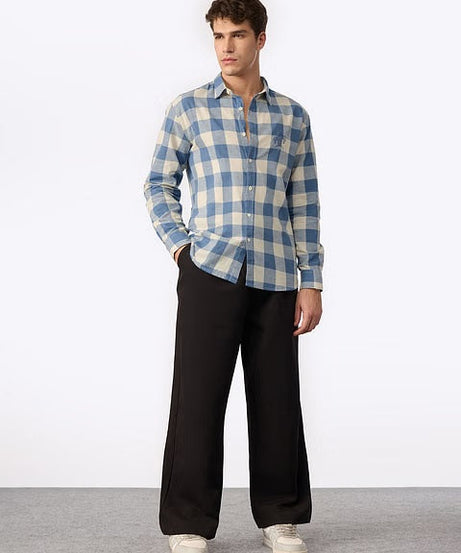Checks Blue Sails Cotton Linen Shirts