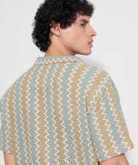 Open Knit Amber Chevron Holiday Shirts