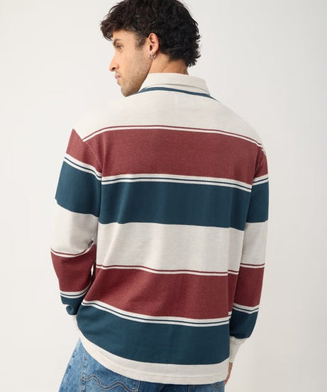 Popcorn Stripes Bricklane Men Rugby Polos