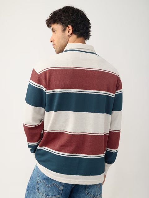 Popcorn Stripes Bricklane Men Rugby Polos