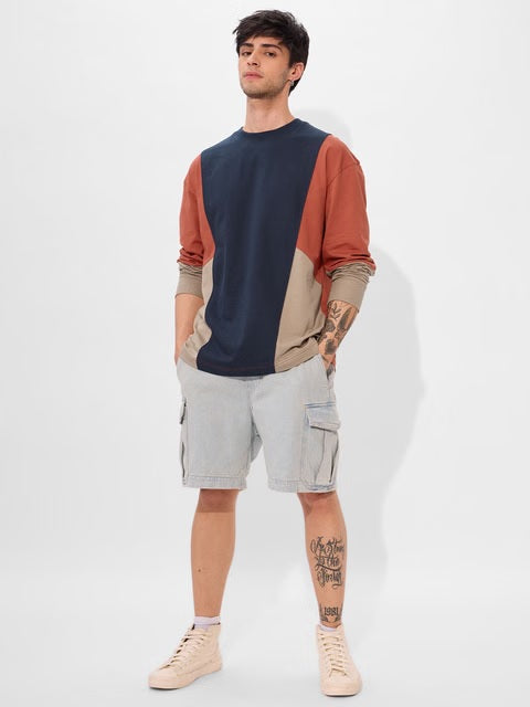 True Navy Oversized Full Sleeve T-Shirts