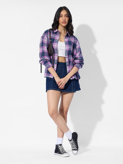 Plaid Dewberry Women Boyfriend Shirts