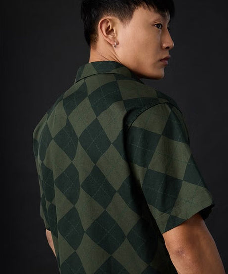 Harry Potter Slytherin Argyle Oversized Shirts