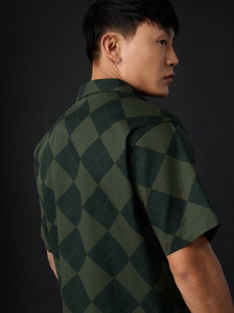 Harry Potter Slytherin Argyle Oversized Shirts