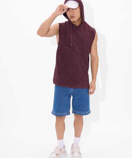 Solids Maroon Blaze Hooded T-Shirts