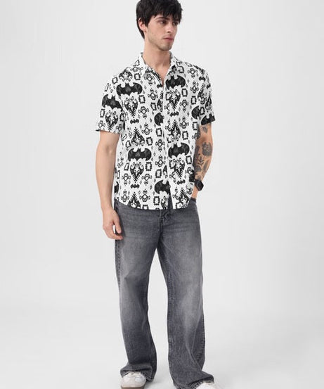 Batman Ikat Print Men Textured Shirts