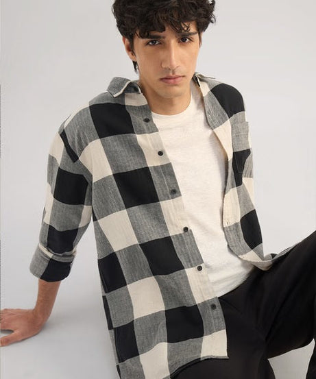 Cotton Linen Checks Echo Shirts