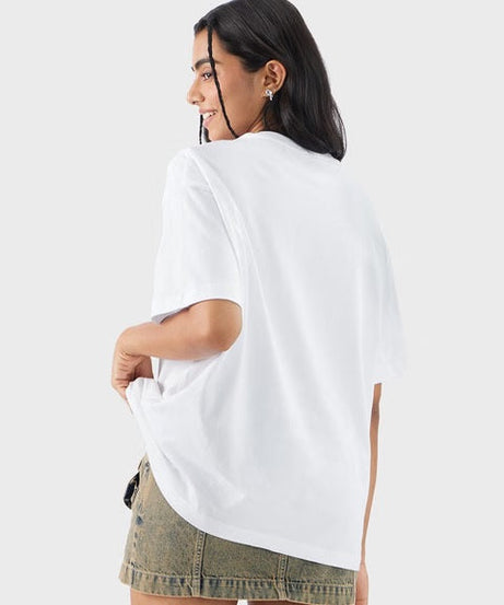 Solids Classic White Women Oversized T-Shirts