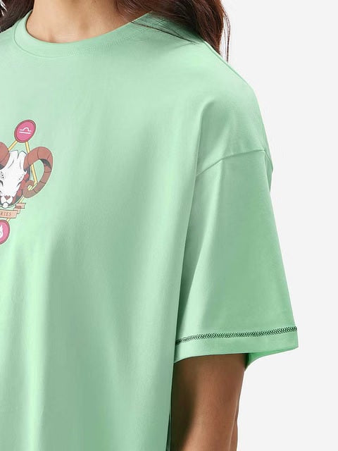 Zodiac Aries Women Oversized T-Shirts