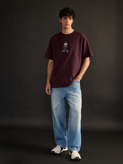 Mickey Mouse Applique Oversized T-Shirts