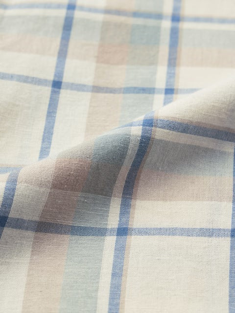 Checks Vision Cotton Linen Shirts