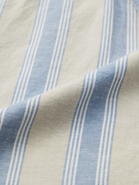 Stripes Ridge Cotton Linen Shirts