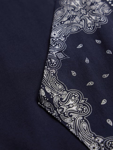 Hooded Pullover Bandana Blues Oversized Full Sleeve T-Shirts