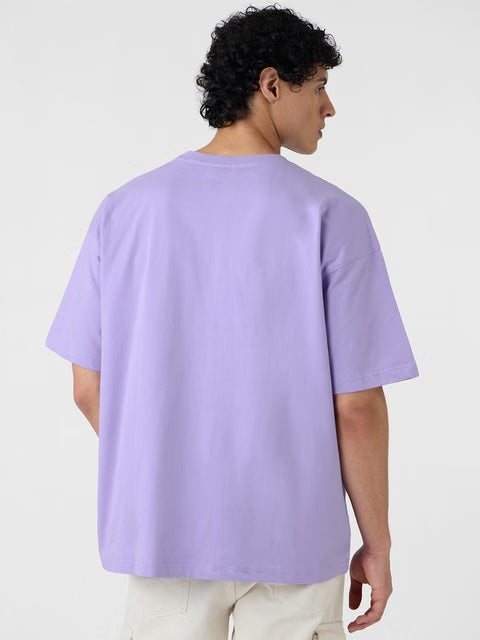 Solids Deep Lavender Oversized T-Shirts