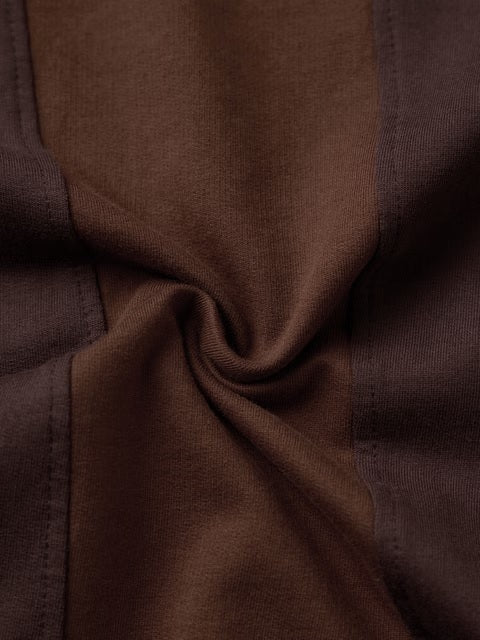 Colourblock Mocha Oversized T-Shirts