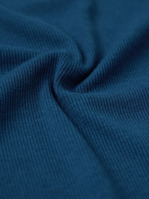 Ribbed Azure Women T-Shirts