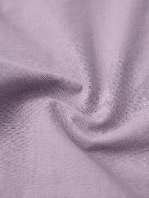 Cotton Linen Deep Lavender Women Shirts