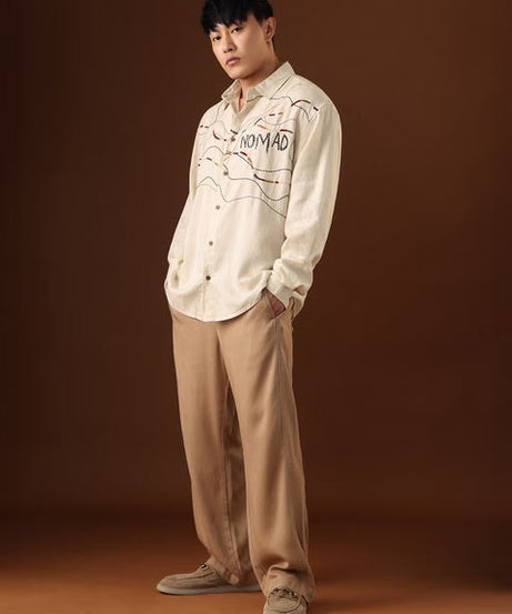 Nomad Lines Of Stitch Men Relaxed Shirts