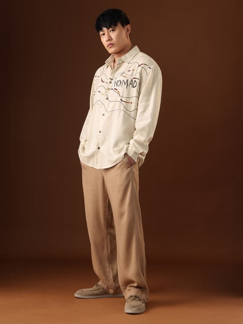 Nomad Lines Of Stitch Men Relaxed Shirts