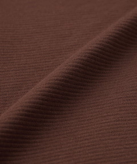 Solids Deep Brown Women Ribbed Henley T-Shirts