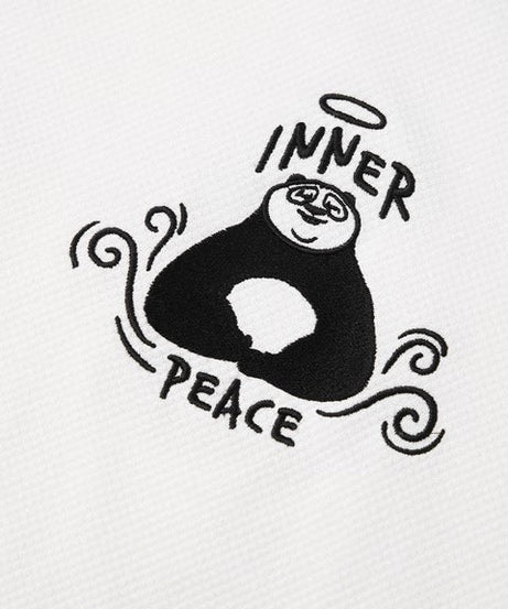 Textured Kung Fu Panda Peace Women Relaxed Fit T-Shirts