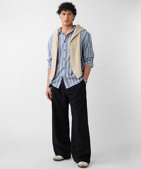 Stripes Nautical Cotton Linen Shirts