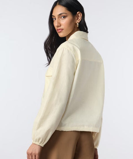 Cotton Linen Off-White Women Shackets