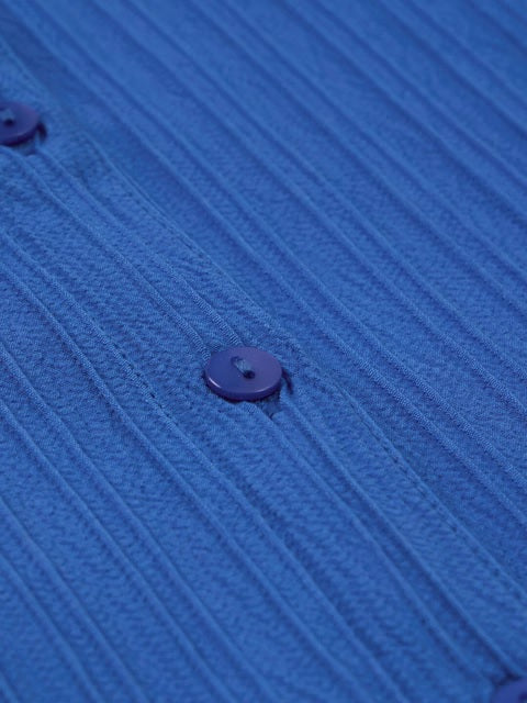 Solids Blue Jasper Women Boyfriend Shirts