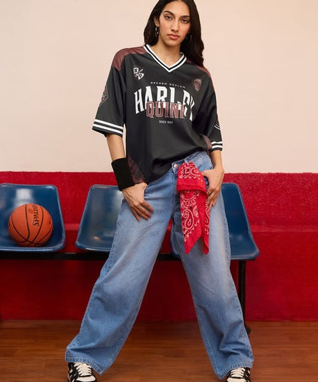 DC Harley Quinn Women Oversized Jerseys