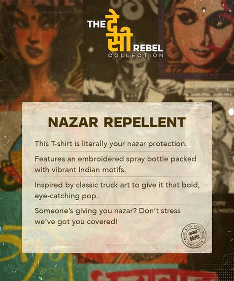 Desi Rebel Nazar Repellent Women Oversized T-Shirts