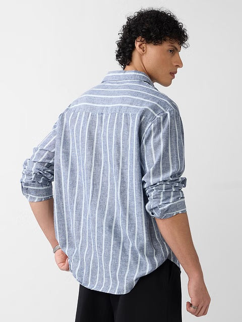 Stripes Nautical Cotton Linen Shirts