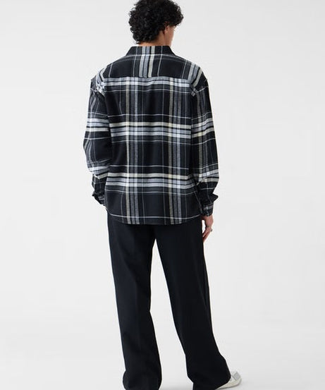 Plaid Steel Men Utility Shirts
