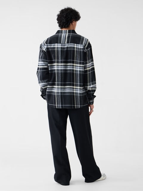 Plaid Steel Men Utility Shirts