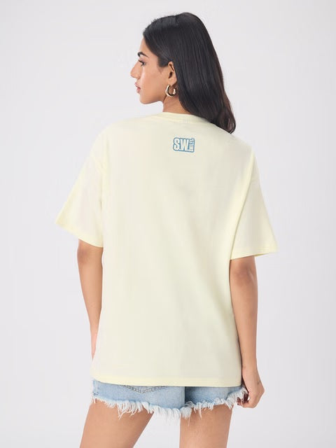 S W SMILEY Surf Dreams Women Oversized T-Shirts