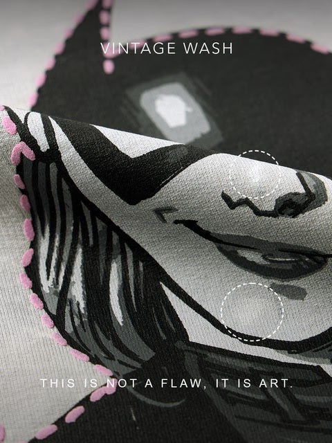 DC Batgirl Acid-Washed Women Oversized T-Shirts