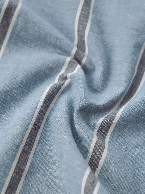 Stripes Lagoon Cotton Linen Shirts