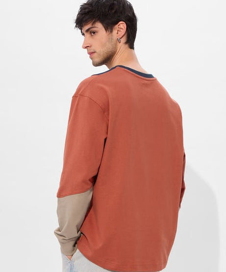 True Navy Oversized Full Sleeve T-Shirts