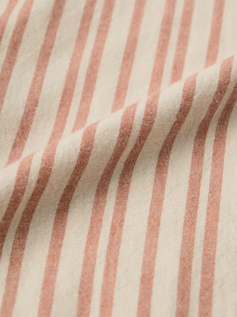 Stripes Apricot Cotton Linen Shirts