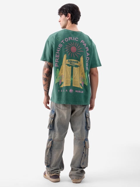 Jurassic Park Prehistoric Paradise Oversized T-Shirts