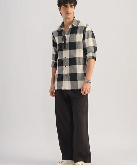 Cotton Linen Checks Echo Shirts
